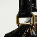 FENDI Pecan Peek A Boo Regular Hand Bag Mouton 2way Black Brown Auth 101314SV-9