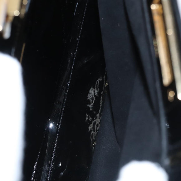 FENDI Pecan Peek A Boo Regular Hand Bag Mouton 2way Black Brown Auth 101314SV