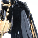 FENDI Pecan Peek A Boo Regular Hand Bag Mouton 2way Black Brown Auth 101314SV-22