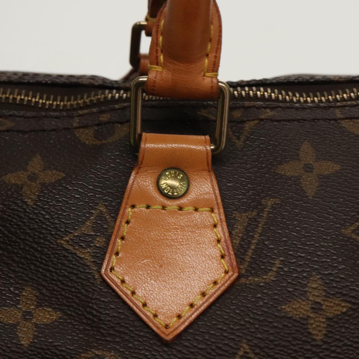 LOUIS VUITTON Monogram Speedy 35 Hand Bag M41524 LV Auth 101321