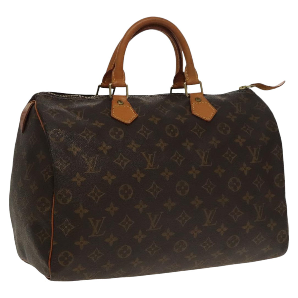 LOUIS VUITTON Monogram Speedy 35 Hand Bag M41524 LV Auth 101321