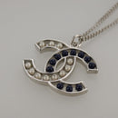 CHANEL Necklace metal Silver CC Auth 101323A-2
