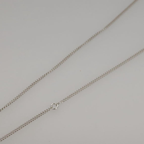 CHANEL Necklace metal Silver CC Auth 101323A