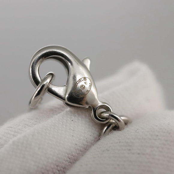 CHANEL Necklace metal Silver CC Auth 101323V
