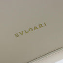 BVLGARI Serpenti Accessory Pouch Leather White Gold Auth 101324SA-18