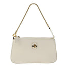 BVLGARI Serpenti Accessory Pouch Leather White Gold Auth 101324SA-13