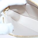 BVLGARI Serpenti Accessoiretasche Leder Weißgold Auth 101324SA-22
