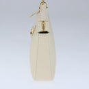 BVLGARI Serpenti Accessory Pouch Leather White Gold Auth 101324SA-4