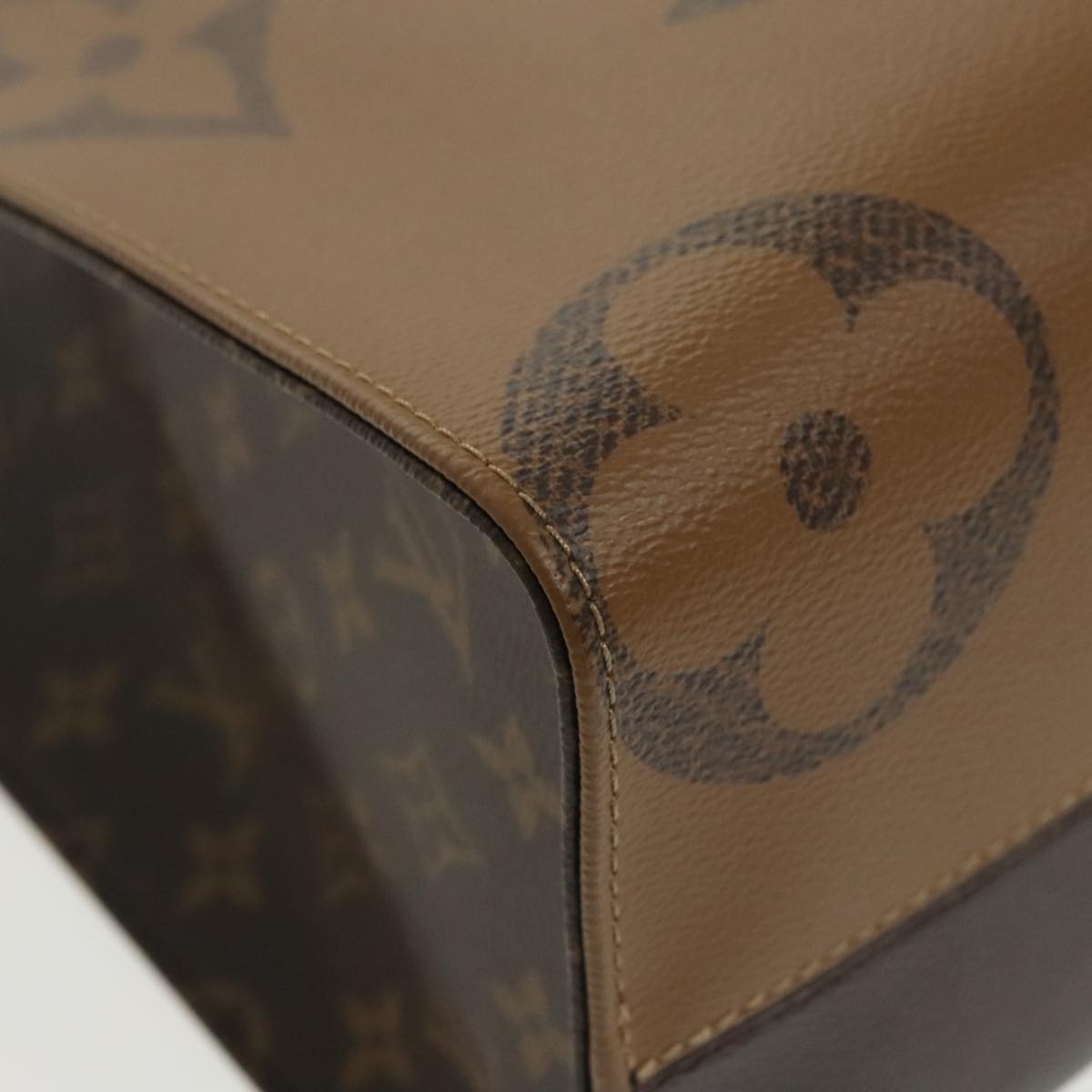 LOUIS VUITTON Monogram Reverse Giant On The Go MM Tote Bag M45321 Auth 101327SA