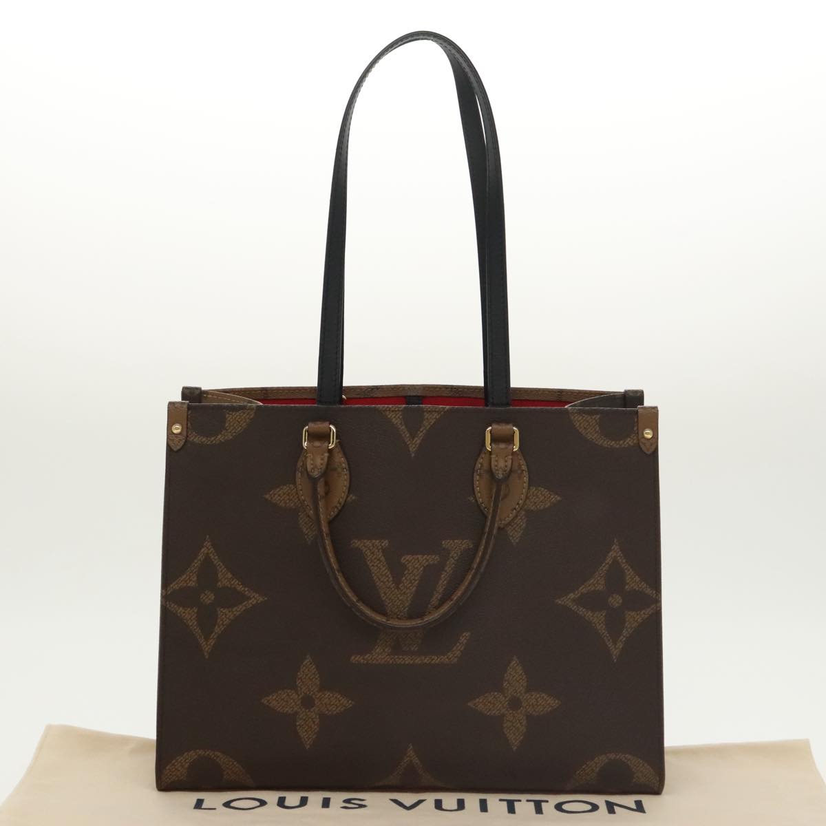 LOUIS VUITTON Monogram Reverse Giant On The Go MM Tote Bag M45321 Auth 101327SA