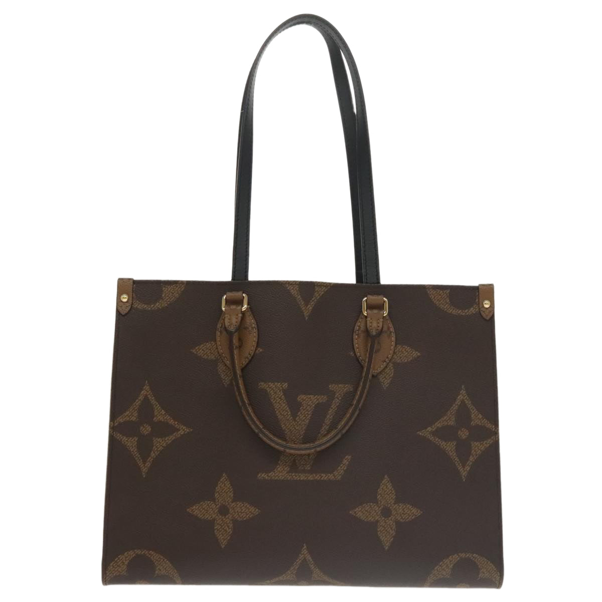 LOUIS VUITTON Monogram Reverse Giant On The Go MM Tote Bag M45321 Auth 101327SA