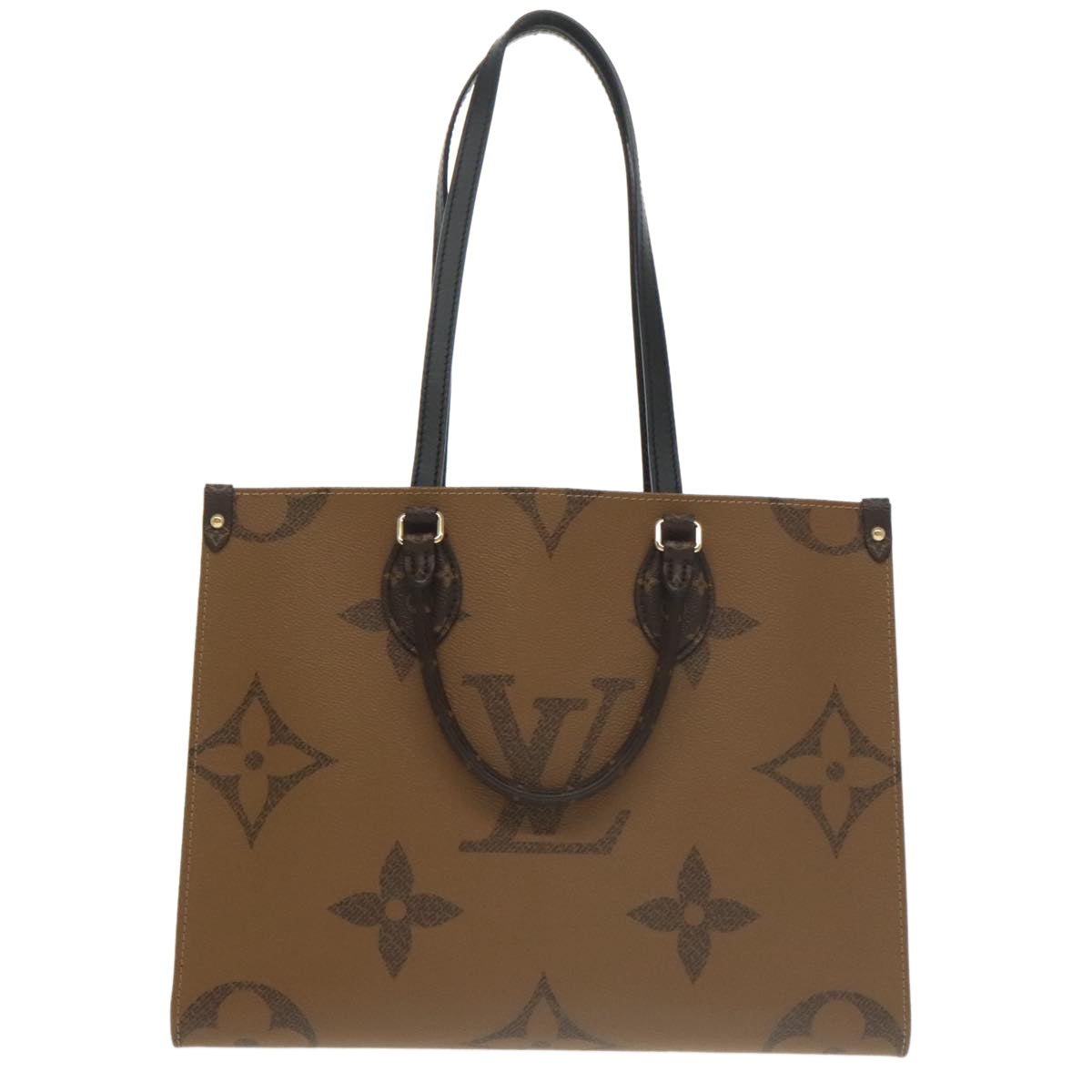 LOUIS VUITTON Monogram Reverse Giant On The Go MM Tote Bag M45321 Auth 101327SA