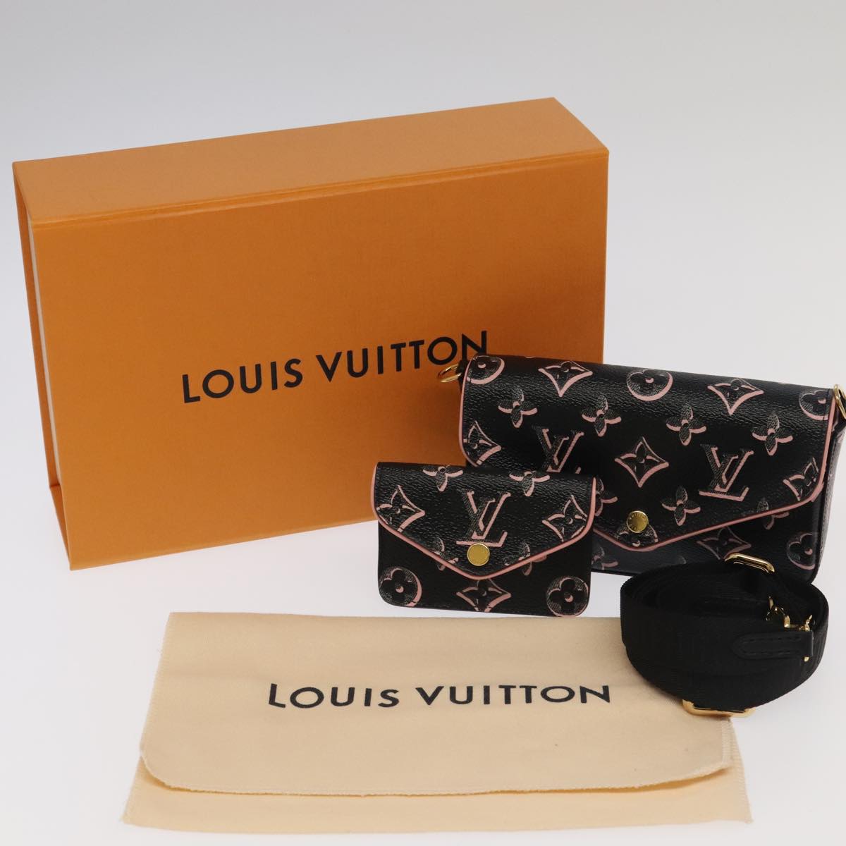 LOUIS VUITTON Monogram Multi Pochette Felicie Pouch Pink M81471 LV Auth 101329SA