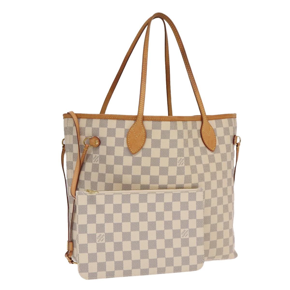 LOUIS VUITTON Damier Azur Neverfull MM Tote Bag N51107 LV Auth 101333A