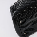 CHANEL Matelasse Chain Shoulder Bag Enamel Black CC Auth 101334AV-15
