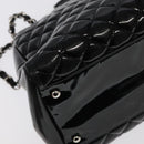 CHANEL Matelasse Chain Shoulder Bag Enamel Black CC Auth 101334AV-17