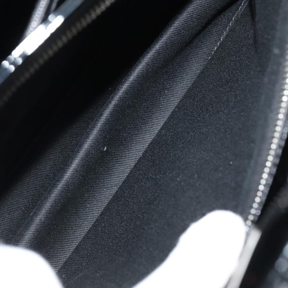 CHANEL Matelasse Chain Shoulder Bag Enamel Black CC Auth 101334AV