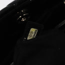 CHANEL Matelasse Chain Shoulder Bag Enamel Black CC Auth 101334AV-10