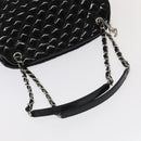 CHANEL Matelasse Chain Shoulder Bag Enamel Black CC Auth 101334AV-7