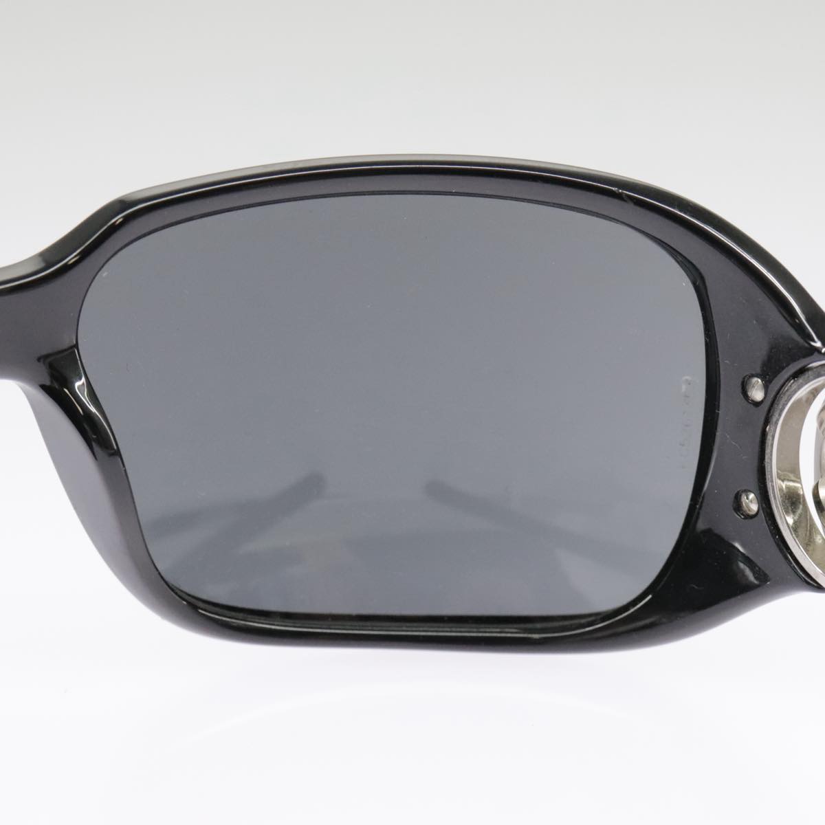 CHANEL Sunglasses plastic Black CC Auth 101335