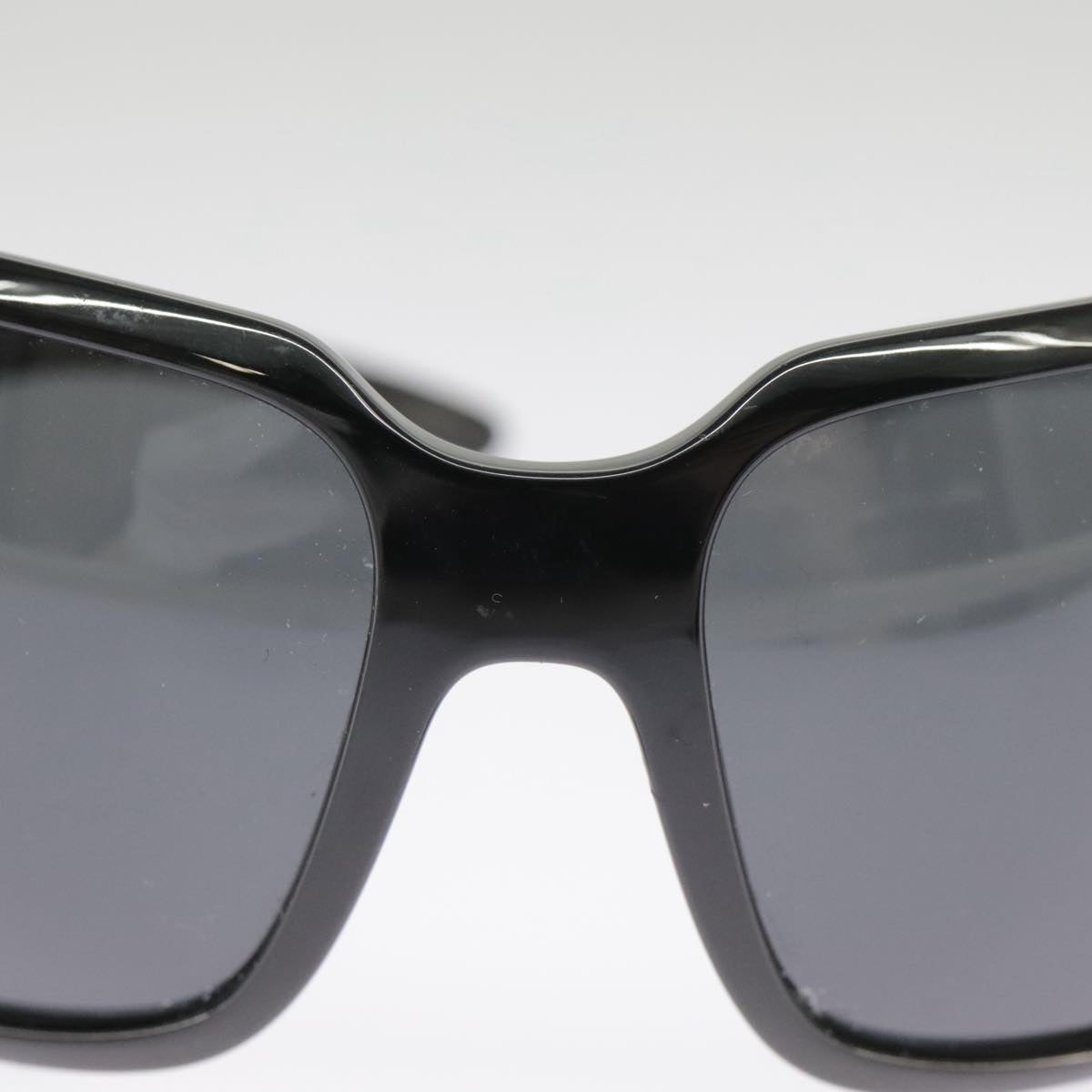 CHANEL Sunglasses plastic Black CC Auth 101335