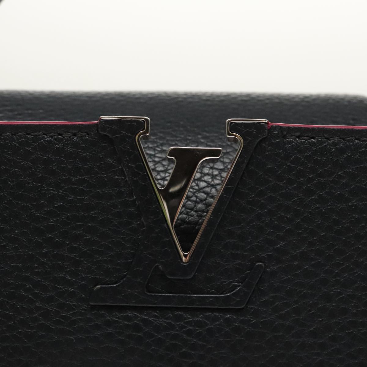 LOUIS VUITTON Parnasea Capusine BB Bag Leather 2way Black M94517 Auth 101337SA