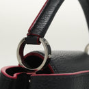 LOUIS VUITTON Parnasea Capusine BB Bag Leather 2way Black M94517 Auth 101337SA-17