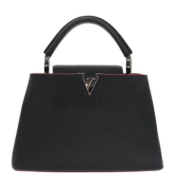 LOUIS VUITTON Parnasea Capusine BB Bag Leather 2way Black M94517 Auth 101337SA