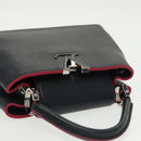 LOUIS VUITTON Parnasea Capusine BB Bag Leather 2way Black M94517 Auth 101337SA-6