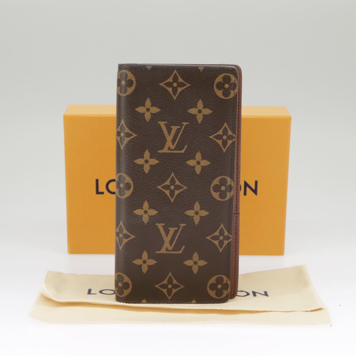 LOUIS VUITTON Monogram Portefeuille Brazza Long Wallet M66540 LV Auth 101338A