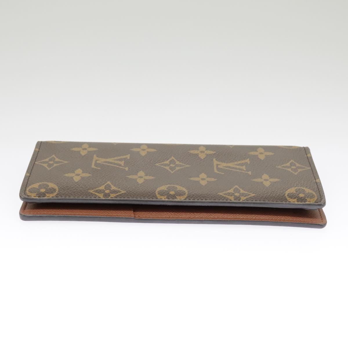 LOUIS VUITTON Monogram Portefeuille Brazza Long Wallet M66540 LV Auth 101338A