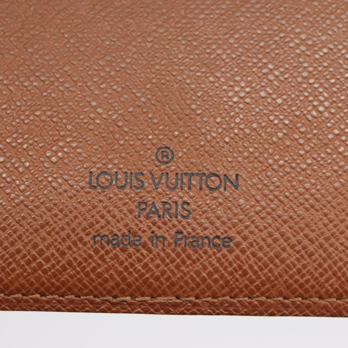 LOUIS VUITTON Monogram Agenda Poche Note Cover R20503 LV Auth 101340