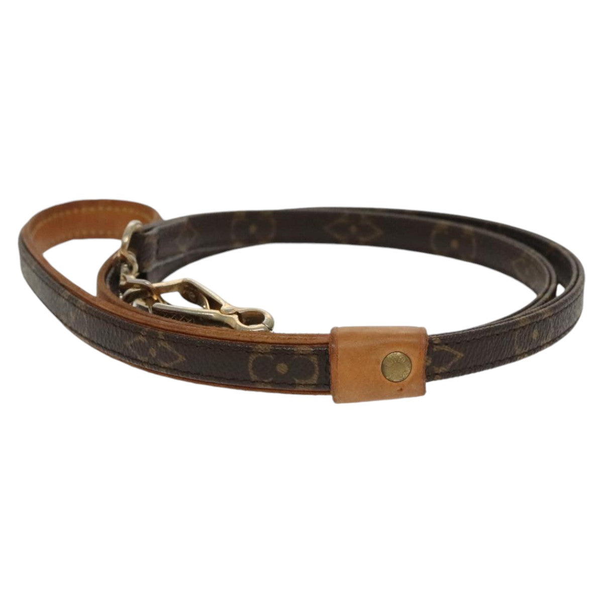 LOUIS VUITTON Monogram Less Baxter MM Dog Leash M58056 LV Auth 101341 - 0