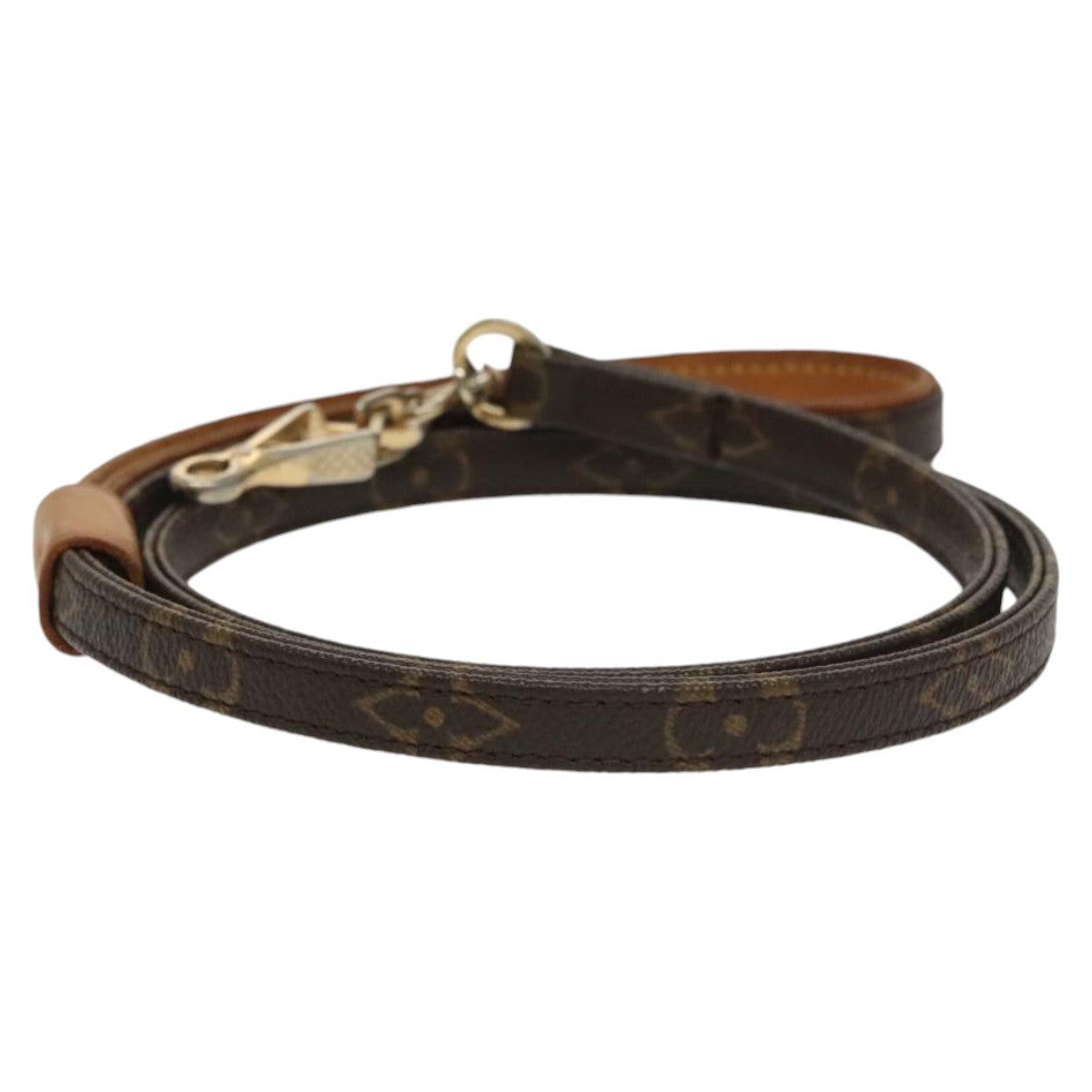 LOUIS VUITTON Monogram Less Baxter MM Dog Leash M58056 LV Auth 101341