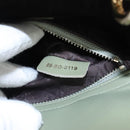 Christian Dior Canage Small Lady Dior Bag Lamb Skin 2way Green Gold Auth 101347A-11