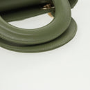 Christian Dior Canage Small Lady Dior Bag Lamb Skin 2way Green Gold Auth 101347A-8