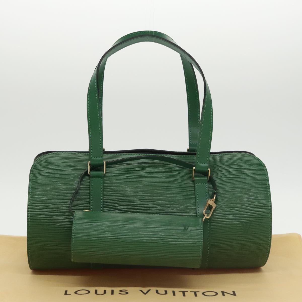 LOUIS VUITTON Epi Soufflot Hand Bag Green M52224 LV Auth 101350