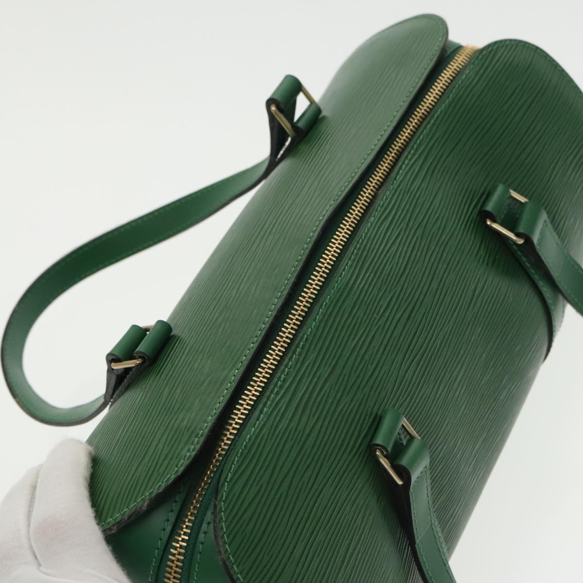 LOUIS VUITTON Epi Soufflot Hand Bag Green M52224 LV Auth 101350