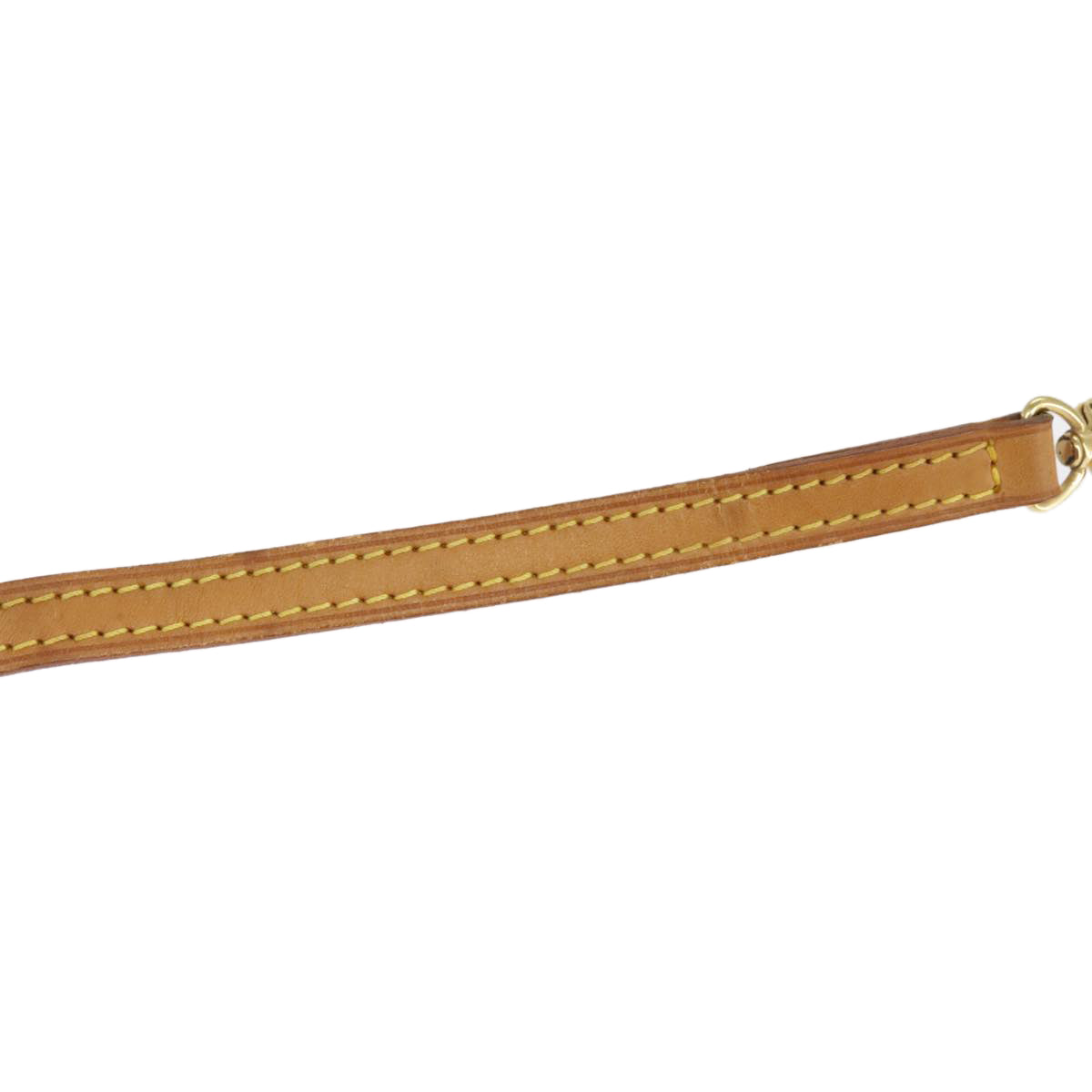 LOUIS VUITTON Shoulder Strap Leather 44.5"" Beige LV Auth 101352 - 0