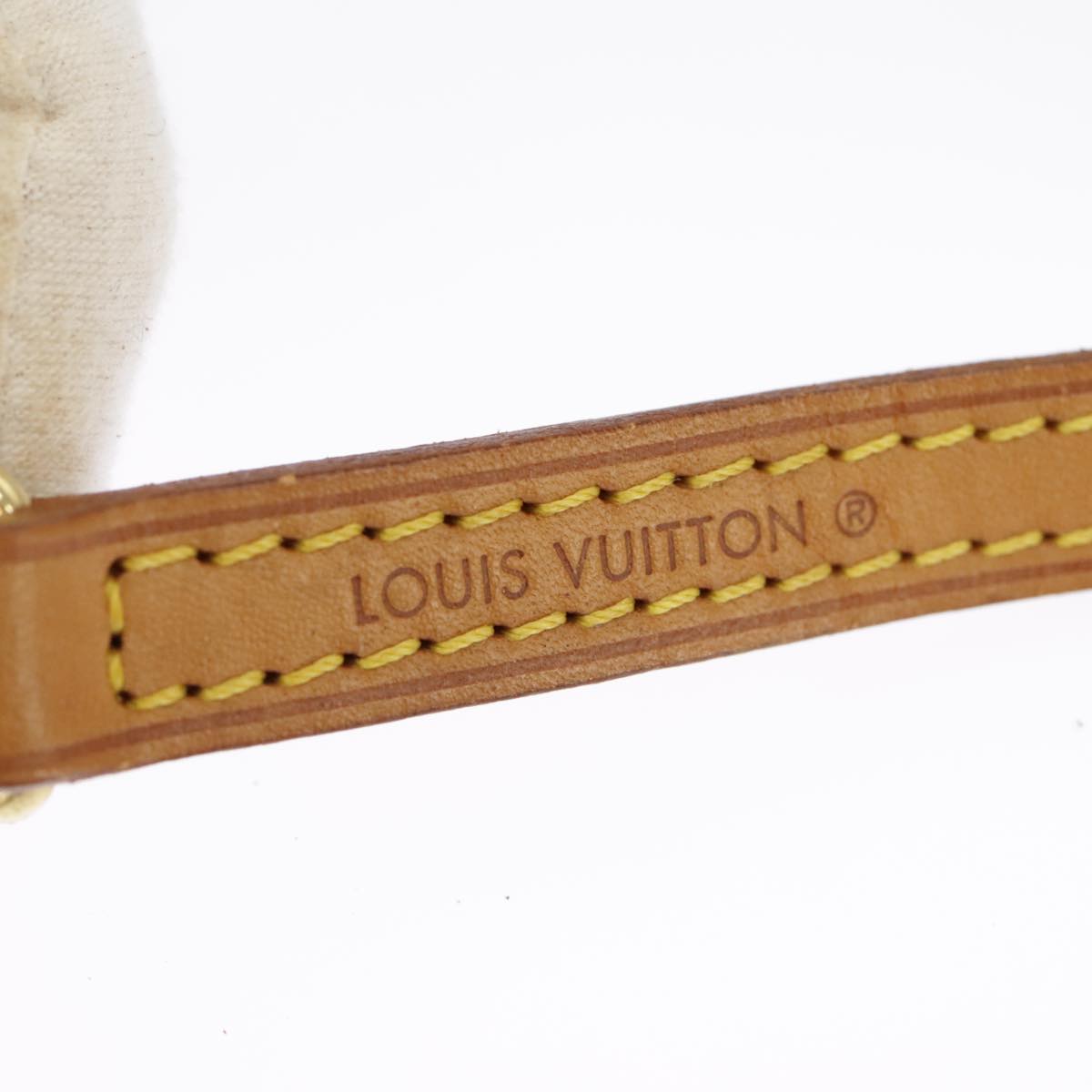 LOUIS VUITTON Shoulder Strap Leather 44.5"" Beige LV Auth 101352