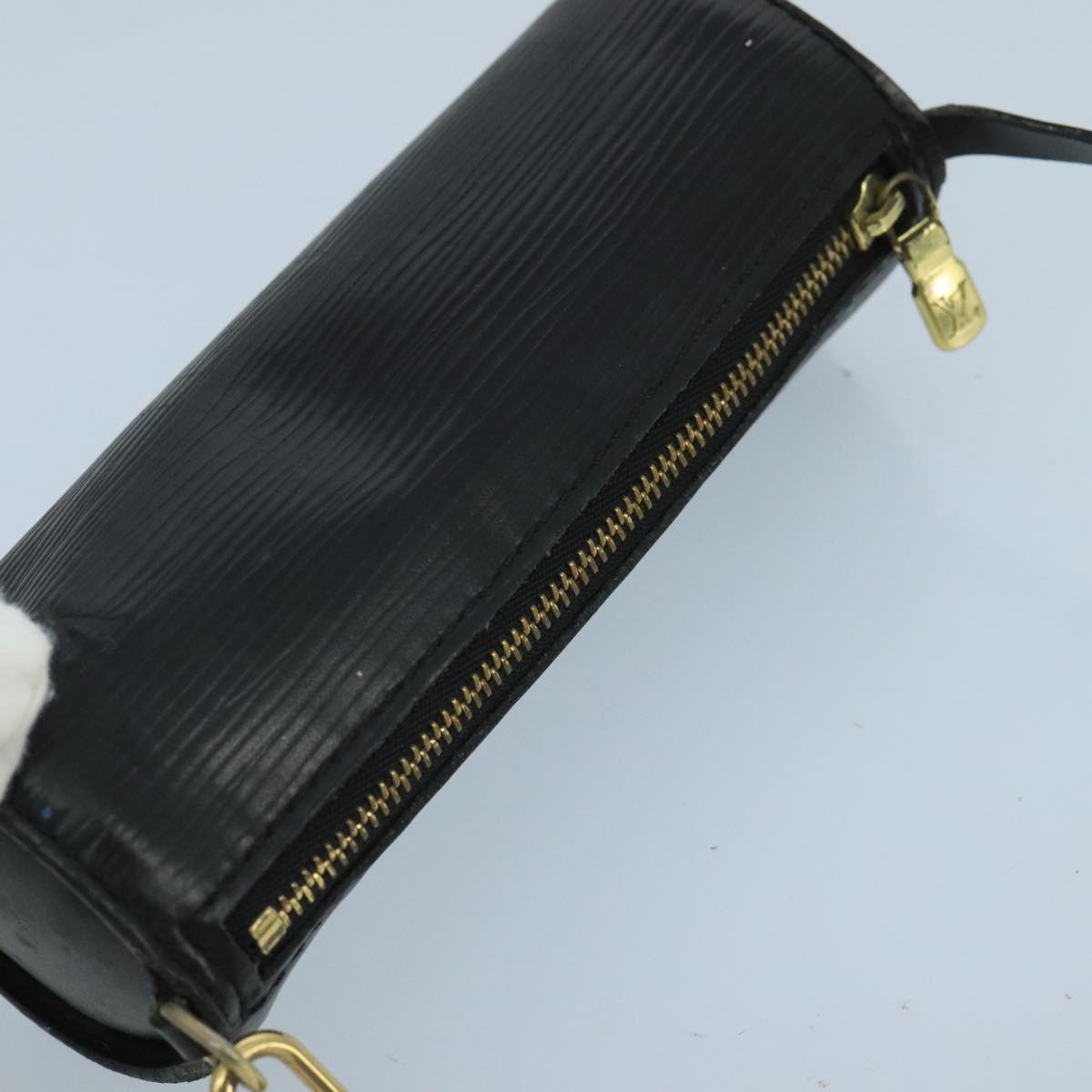 LOUIS VUITTON Epi Soufflot Pouch Black LV Auth 101358