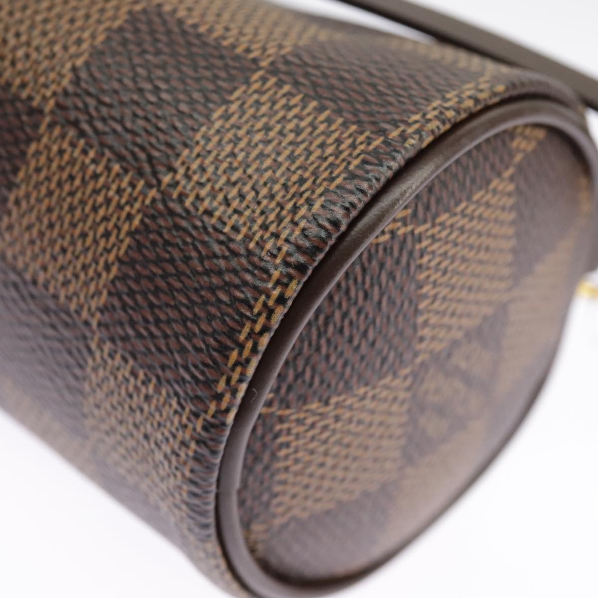 LOUIS VUITTON Damier Ebene Papillon Pouch LV Auth 101360