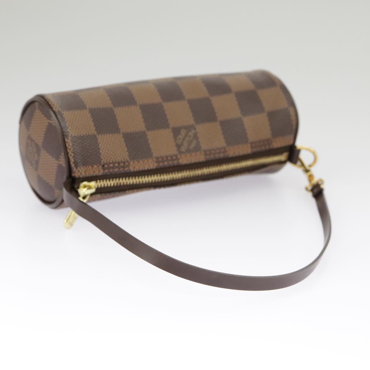 LOUIS VUITTON Damier Ebene Papillon Pouch LV Auth 101360