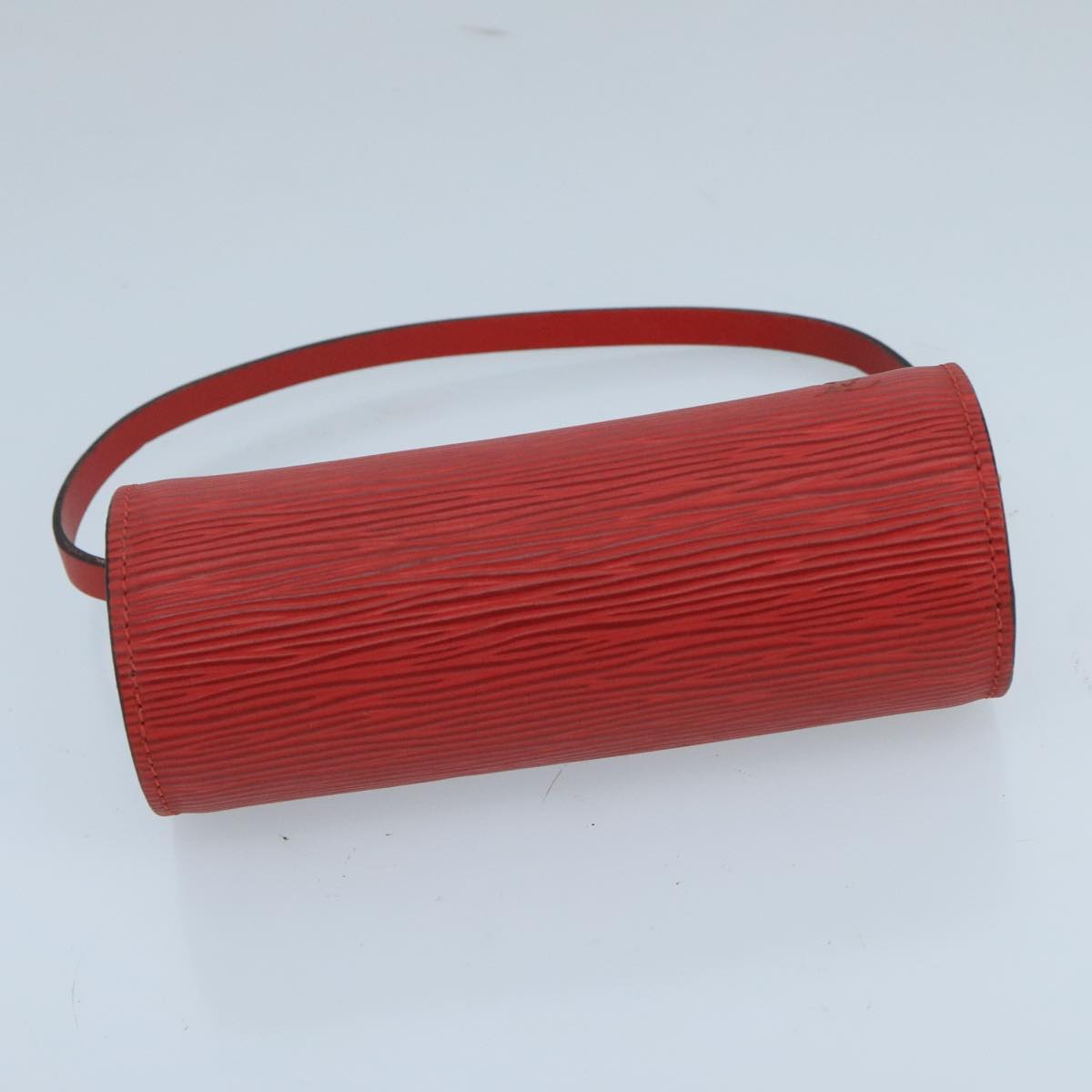 LOUIS VUITTON Epi Soufflot Pouch Accessory Pouch Red LV Auth 101361