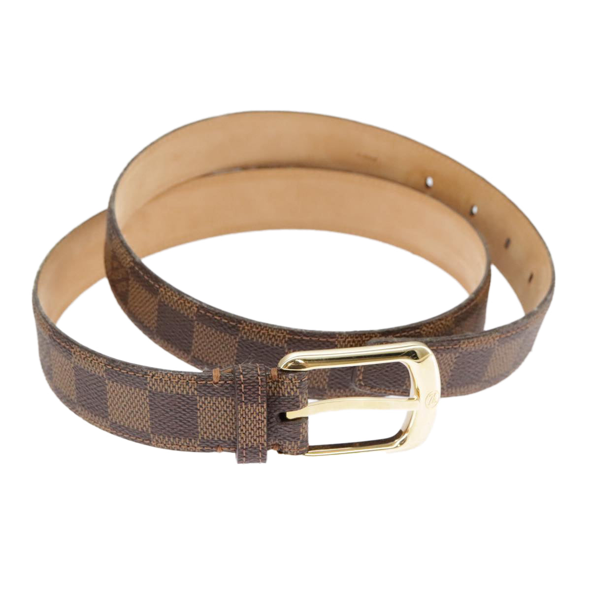 LOUIS VUITTON Damier Ebene Ceinture Ellipse Belt 40.2"" M6995 LV Auth 101362