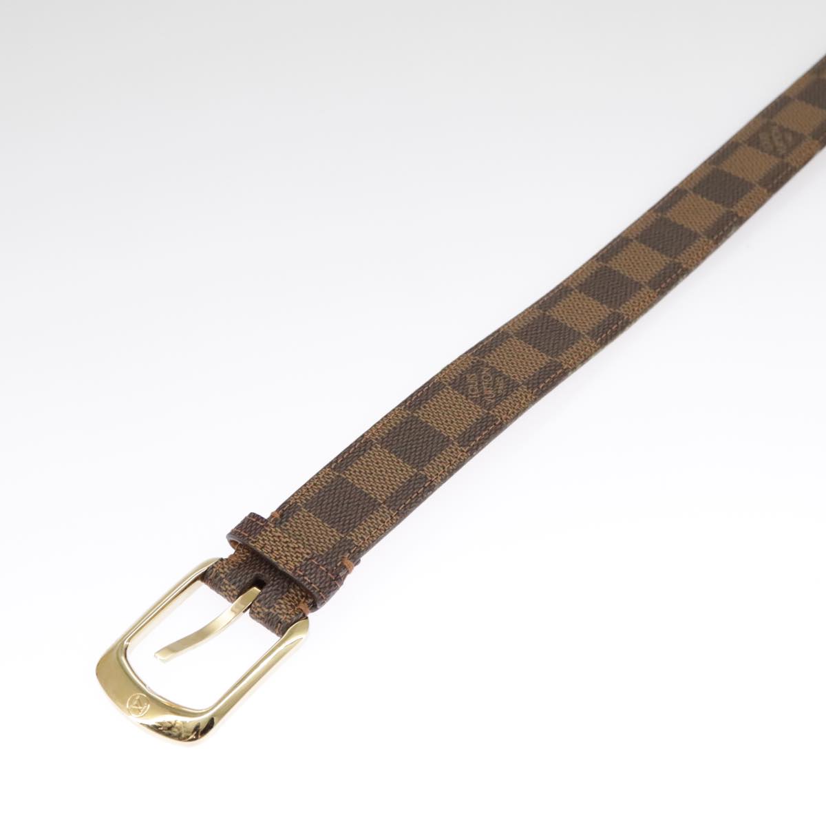 LOUIS VUITTON Damier Ebene Ceinture Ellipse Belt 40.2"" M6995 LV Auth 101362