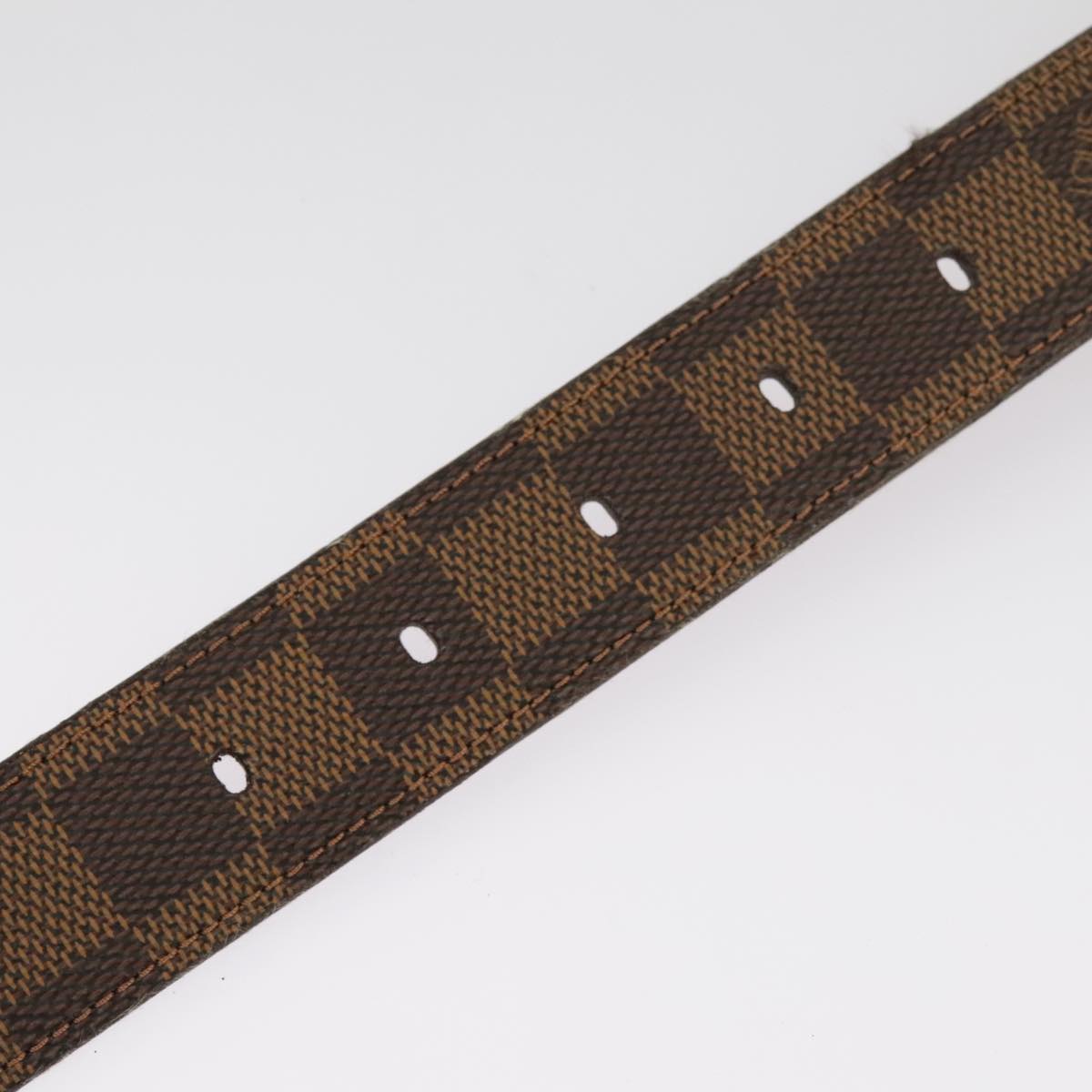 LOUIS VUITTON Damier Ebene Ceinture Ellipse Belt 40.2"" M6995 LV Auth 101362