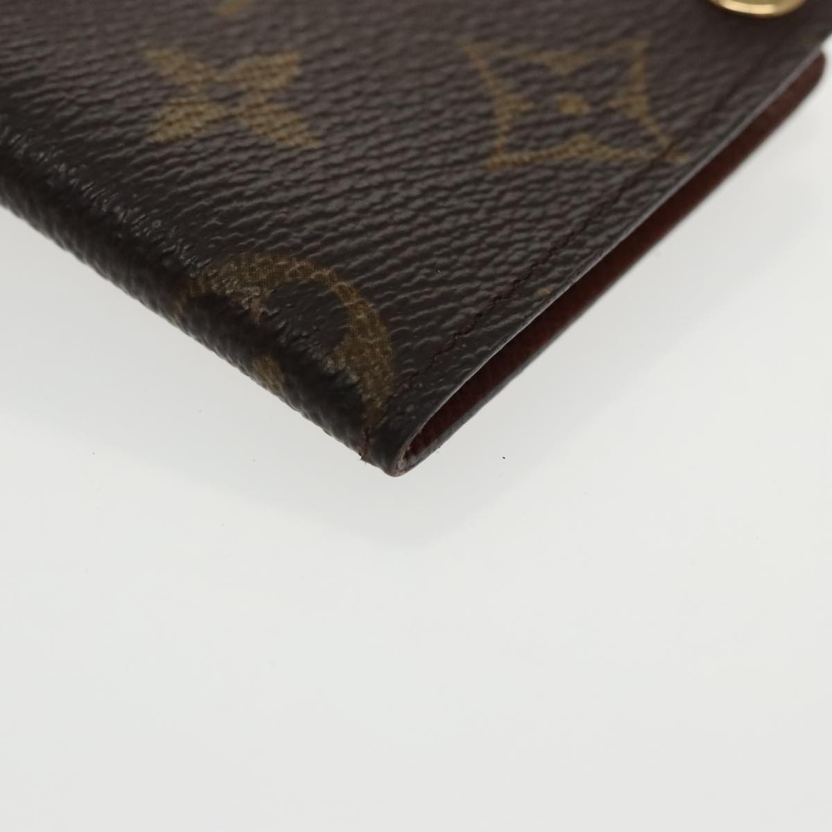 LOUIS VUITTON Monogram Porte Cartes Credit Pression Case M60937 LV Auth 101363