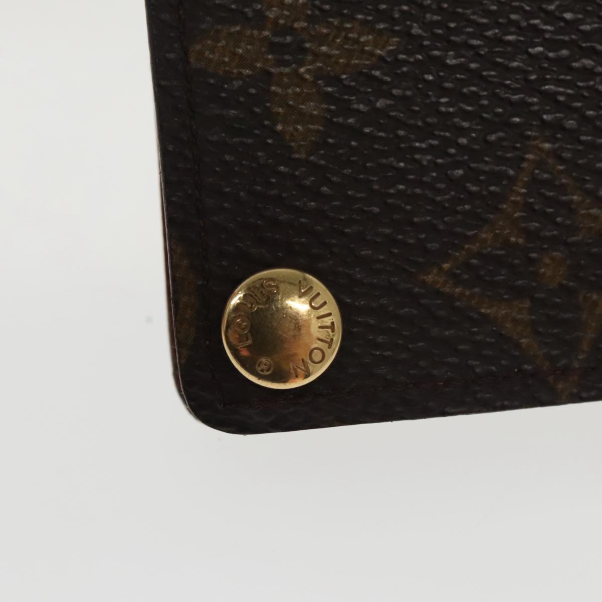 LOUIS VUITTON Monogram Porte Cartes Credit Pression Case M60937 LV Auth 101363