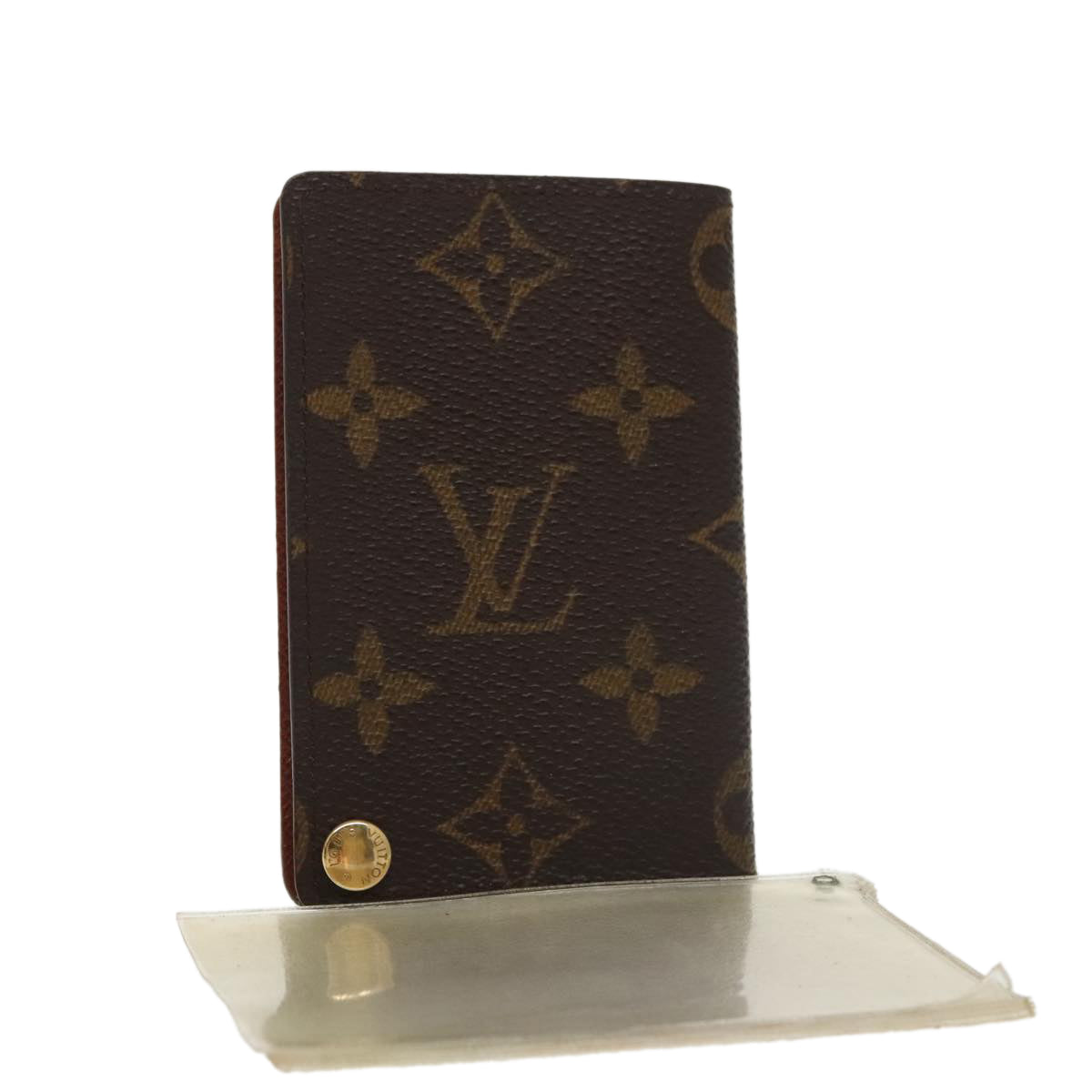 LOUIS VUITTON Monogram Porte Cartes Credit Pression Case M60937 LV Auth 101363